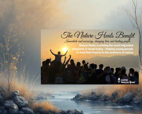 Join our upcoming virtual Nature Heals Benefit. This event is an excellent opportunity for you to support Israelis suffering from trauma after October 7th, especially youth.